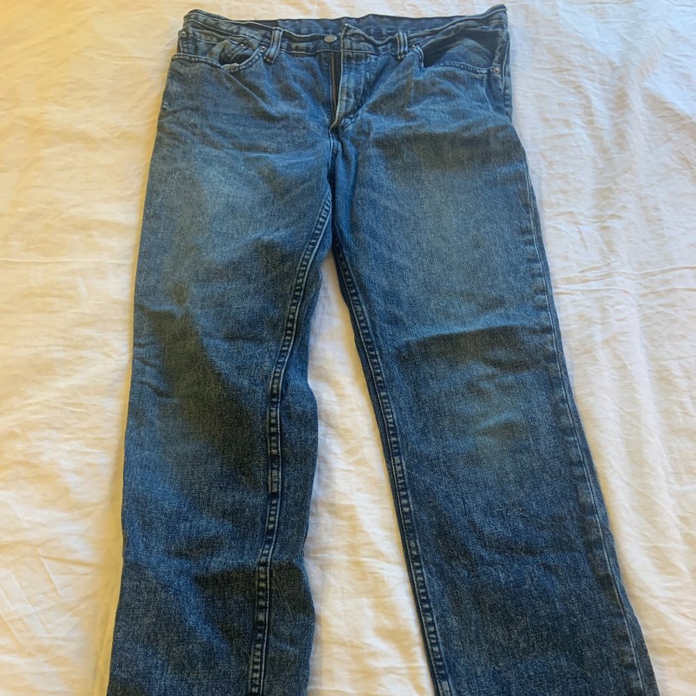 Levis 511 Blue Jeans Acid Wash 36x32